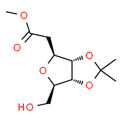 ChemSpider 2D Image | Methyl (6R)-3,6-anhydro-2-deoxy-6-(hydroxymethyl)-4,5-O-isopropylidene-D-ribo-hexonate | C11H18O6
