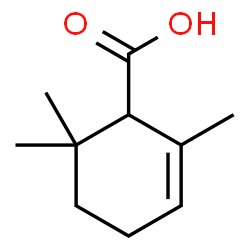 ChemSpider 2D Image | 2,6,6-Trimethyl-2-cyclohexene-1-carboxylic acid | C10H16O2