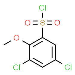 ChemSpider 2D Image | 3,5-Dichloro-2-methoxybenzenesulfonyl chloride | C7H5Cl3O3S