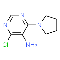 ChemSpider 2D Image | 4-Chloro-6-(1-pyrrolidinyl)-5-pyrimidinamine | C8H11ClN4