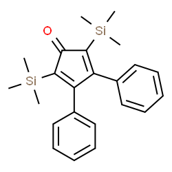 ChemSpider 2D Image | 3,4-Diphenyl-2,5-bis(trimethylsilyl)-2,4-cyclopentadien-1-one | C23H28OSi2