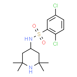 ChemSpider 2D Image | 2,5-Dichloro-N-(2,2,6,6-tetramethyl-4-piperidinyl)benzenesulfonamide | C15H22Cl2N2O2S