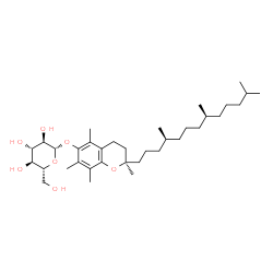 ChemSpider 2D Image | (2R)-2,5,7,8-Tetramethyl-2-[(4S,8S)-4,8,12-trimethyltridecyl]-3,4-dihydro-2H-chromen-6-yl beta-D-glucopyranoside | C35H60O7