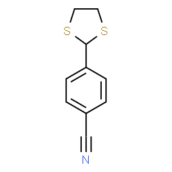 ChemSpider 2D Image | 4-(1,3-Dithiolan-2-yl)benzonitrile | C10H9NS2