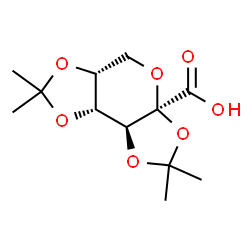 ChemSpider 2D Image | (3aR,5aR,8aR,8bS)-2,2,7,7-Tetramethyltetrahydro-3aH-bis[1,3]dioxolo[4,5-b:4',5'-d]pyran-3a-carboxylic acid | C12H18O7