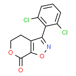 ChemSpider 2D Image | 3-(2,6-Dichlorophenyl)-4,5-dihydro-7H-pyrano[4,3-d][1,2]oxazol-7-one | C12H7Cl2NO3