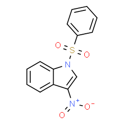 ChemSpider 2D Image | 3-Nitro-1-(phenylsulfonyl)-1H-indole | C14H10N2O4S