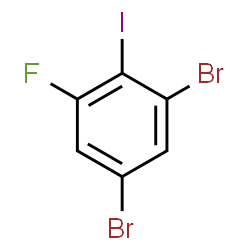 ChemSpider 2D Image | 1,5-Dibromo-3-fluoro-2-iodobenzene | C6H2Br2FI