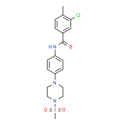 ChemSpider 2D Image | 3-Chloro-4-methyl-N-{4-[4-(methylsulfonyl)-1-piperazinyl]phenyl}benzamide | C19H22ClN3O3S