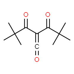 ChemSpider 2D Image | 2,2,6,6-Tetramethyl-4-(oxomethylene)-3,5-heptanedione | C12H18O3