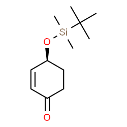ChemSpider 2D Image | (4S)-4-{[Dimethyl(2-methyl-2-propanyl)silyl]oxy}-2-cyclohexen-1-one | C12H22O2Si
