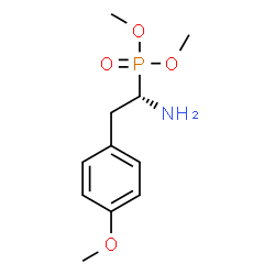 ChemSpider 2D Image | Dimethyl [(1S)-1-amino-2-(4-methoxyphenyl)ethyl]phosphonate | C11H18NO4P
