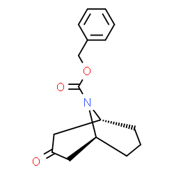 ChemSpider 2D Image | Benzyl (1R,5S)-3-oxo-9-azabicyclo[3.3.1]nonane-9-carboxylate | C16H19NO3