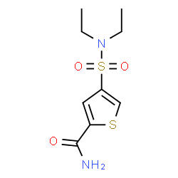 ChemSpider 2D Image | 4-(Diethylsulfamoyl)-2-thiophenecarboxamide | C9H14N2O3S2