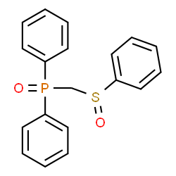 ChemSpider 2D Image | Diphenyl[(phenylsulfinyl)methyl]phosphine oxide | C19H17O2PS