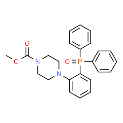 ChemSpider 2D Image | Methyl 4-[2-(diphenylphosphoryl)phenyl]-1-piperazinecarboxylate | C24H25N2O3P