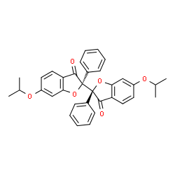 ChemSpider 2D Image | (2R,2'S)-6,6'-Diisopropoxy-2,2'-diphenyl-2,2'-bi-1-benzofuran-3,3'(2H,2'H)-dione | C34H30O6