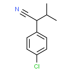 ChemSpider 2D Image | 2-(4-Chlorophenyl)-3-methylbutanenitrile | C11H12ClN