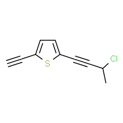 ChemSpider 2D Image | 2-(3-Chloro-1-butyn-1-yl)-5-ethynylthiophene | C10H7ClS