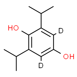 ChemSpider 2D Image | 2,6-Diisopropyl-1,4-(~2~H_2_)benzenediol | C12H16D2O2