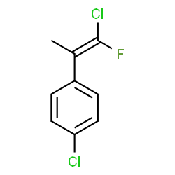 ChemSpider 2D Image | 1-Chloro-4-[(1E)-1-chloro-1-fluoro-1-propen-2-yl]benzene | C9H7Cl2F