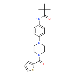 ChemSpider 2D Image | 2,2-Dimethyl-N-{4-[4-(2-thienylcarbonyl)-1-piperazinyl]phenyl}propanamide | C20H25N3O2S