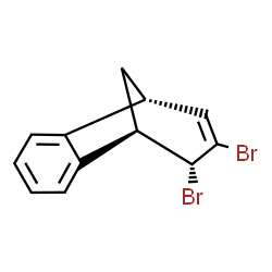 ChemSpider 2D Image | (1R,8R,11R)-10,11-Dibromotricyclo[6.3.1.0~2,7~]dodeca-2,4,6,9-tetraene | C12H10Br2