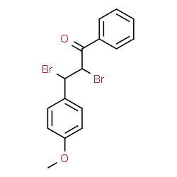 ChemSpider 2D Image | 2,3-Dibromo-3-(4-methoxyphenyl)-1-phenyl-1-propanone | C16H14Br2O2