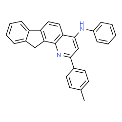 ChemSpider 2D Image | 2-(4-Methylphenyl)-N-phenyl-11H-indeno[1,2-h]quinolin-4-amine | C29H22N2