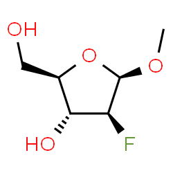 ChemSpider 2D Image | Methyl 2-deoxy-2-fluoro-beta-D-arabinofuranoside | C6H11FO4
