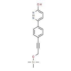 ChemSpider 2D Image | 6-(4-{3-[(Trimethylsilyl)oxy]-1-propyn-1-yl}phenyl)-3-pyridazinol | C16H18N2O2Si