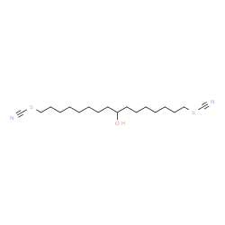 ChemSpider 2D Image | 8-Hydroxy-1,16-hexadecanediyl bis(thiocyanate) | C18H32N2OS2