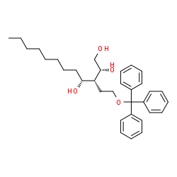 ChemSpider 2D Image | 2,3-Dideoxy-3-[(1R)-1-hydroxynonyl]-1-O-trityl-L-threo-pentitol | C33H44O4