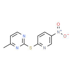 ChemSpider 2D Image | 4-methyl-2-[(5-nitro-2-pyridinyl)thio]pyrimidine | C10H8N4O2S