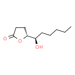 ChemSpider 2D Image | (5R)-5-[(1R)-1-Hydroxyhexyl]dihydro-2(3H)-furanone | C10H18O3