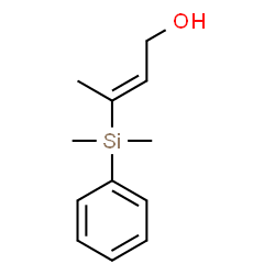ChemSpider 2D Image | (2E)-3-[Dimethyl(phenyl)silyl]-2-buten-1-ol | C12H18OSi