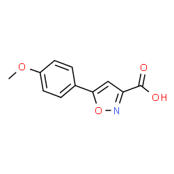 ChemSpider 2D Image | 5-(4-methoxyphenyl)isoxazole-3-carboxylic acid | C11H9NO4