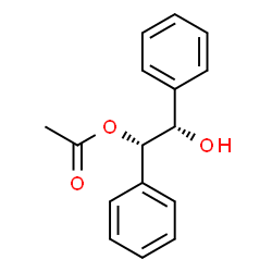 ChemSpider 2D Image | (1S,2S)-2-Hydroxy-1,2-diphenylethyl acetate | C16H16O3