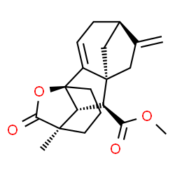 ChemSpider 2D Image | Methyl (1S,5R,8S,9S,10R,11R)-11-methyl-6-methylene-16-oxo-15-oxapentacyclo[9.3.2.1~5,8~.0~1,10~.0~2,8~]heptadec-2-ene-9-carboxylate | C20H24O4