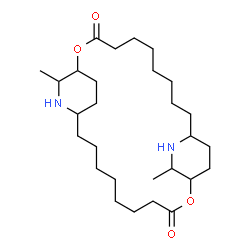 ChemSpider 2D Image | 13,26-Dimethyl-2,15-dioxa-12,25-diazatricyclo[22.2.2.2~11,14~]triacontane-3,16-dione | C28H50N2O4