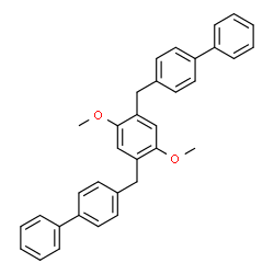 ChemSpider 2D Image | 4,4'-[(2,5-Dimethoxy-1,4-phenylene)bis(methylene)]dibiphenyl | C34H30O2