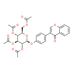 ChemSpider 2D Image | 4-(4-Oxo-4H-chromen-3-yl)phenyl 2,3,4,6-tetra-O-acetyl-beta-D-glucopyranoside | C29H28O12