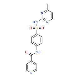 ChemSpider 2D Image | N-{4-[(4-Methyl-2-pyrimidinyl)sulfamoyl]phenyl}isonicotinamide | C17H15N5O3S