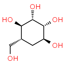 ChemSpider 2D Image | (1S,2R,3S,4R,5R)-5-(Hydroxymethyl)-1,2,3,4-cyclohexanetetrol | C7H14O5