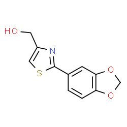 ChemSpider 2D Image | 2-(1,3-Benzodioxol-5-yl)-4-thiazolemethanol | C11H9NO3S