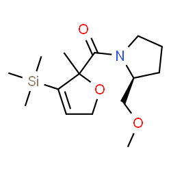 ChemSpider 2D Image | [(2S)-2-(Methoxymethyl)-1-pyrrolidinyl][2-methyl-3-(trimethylsilyl)-2,5-dihydro-2-furanyl]methanone | C15H27NO3Si