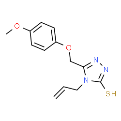 ChemSpider 2D Image | 4-Allyl-5-((4-methoxyphenoxy)methyl)-4H-1,2,4-triazole-3-thiol | C13H15N3O2S