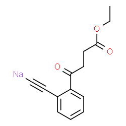 ChemSpider 2D Image | {[2-(4-Ethoxy-4-oxobutanoyl)phenyl]ethynyl}sodium | C14H13NaO3