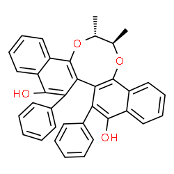 ChemSpider 2D Image | (14R,15R)-14,15-Dimethyl-6,7-diphenyl-14,15-dihydrodinaphtho[1,2-e:2',1'-g][1,4]dioxocine-5,8-diol | C36H28O4