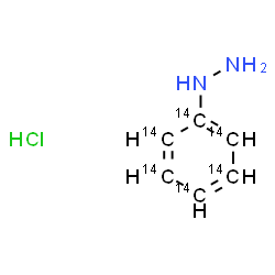 ChemSpider 2D Image | (~14~C_6_)Phenylhydrazine hydrochloride (1:1) | 14C6H9ClN2